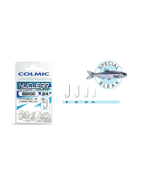 Colmic Nuclear B2000 Ami da Pesca per Alborelle e Gardon 20 pz Ami da pesca Colmic