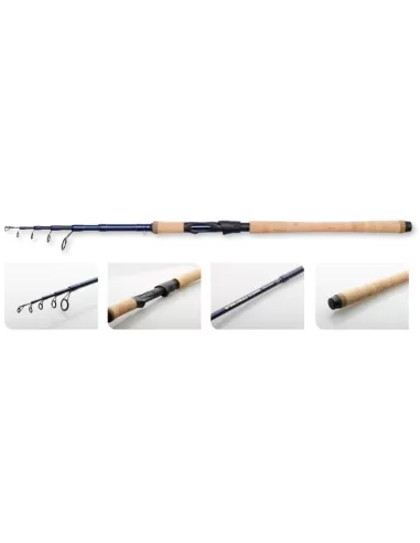 Dam Steelhead Iconic Tele Spin Canna da Pesca Spinning Telescopicain Carbonio 24T  Canne da pesca Dam