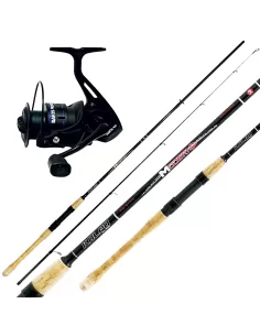 Kolpo kit Pesca Spinning Canna in Carbonio 2 Sezioni + Mulinello Bakis Kit da pesca Kolpo