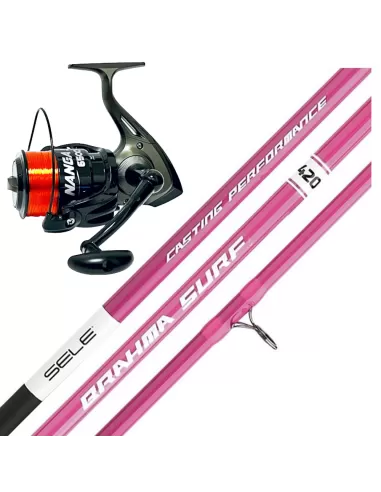 Combo Surfcasting Sele Brahma 3 sez 4.20mt + Mulinello Nanga Surf Kit da pesca Sele
