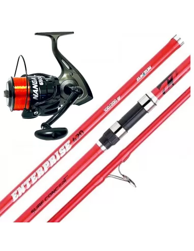 Combo Surfcasting Sele Enterprice 3 sez 4.20mt + Mulinello Nanga Surf Kit da pesca Sele