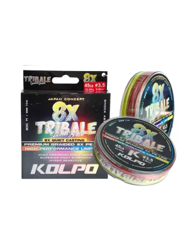 Kolpo Tribale Trecciato 8 Capi Multicolor 300mt Fili da pesca Kolpo