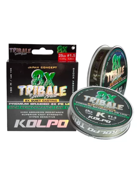 Kolpo Tribale Trecciato 8 Capi Verde 150mt Trecciati Kolpo