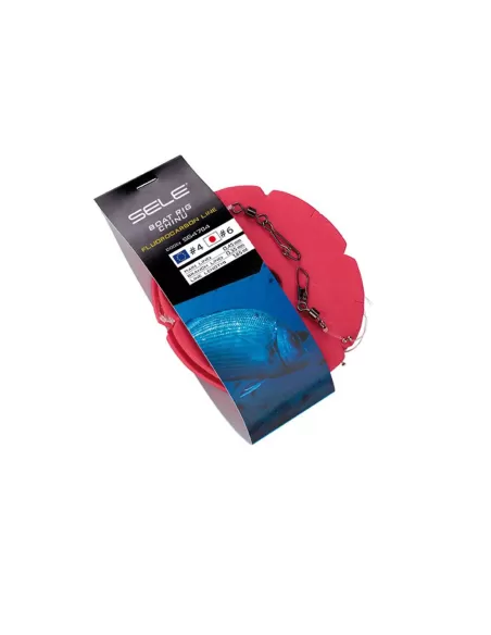 Sele Montatura Per la Pesca in Fluorocarbon con 3 Ami Lenze pronte Sele