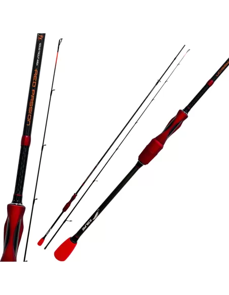 Kolpo Canna da Pesca Spinning Red Passion in Carbonio Canne da pesca Kolpo