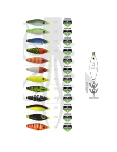 Colmic Misaki 70 mm Doppio Cestello Green Glow Esche Artificiali Colmic