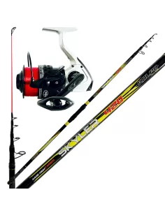 Kit Surfcasting Canna in Carbonio 420 + Mulinello Talent con Filo Kit da pesca Kolpo