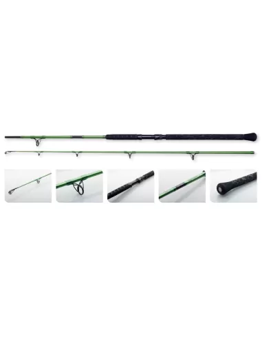 MADCAT Green Heavy Duty Canne da Siluro 2 Sezioni 200-400 gr Canne da pesca per professionisti e principianti Madcat