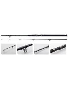 MADCAT Black Heavy Duty Catfish Fishing Rod 2 Sections 200-300 gr