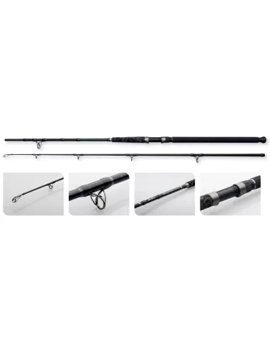 MADCAT Black Heavy Duty Canna da Pesca Siluro 2 Sezioni 200-300 gr Cat-Fishing Madcat