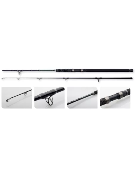 MADCAT Black Heavy Duty Canna da Pesca Siluro 2 Sezioni 200-300 gr Cat-Fishing Madcat
