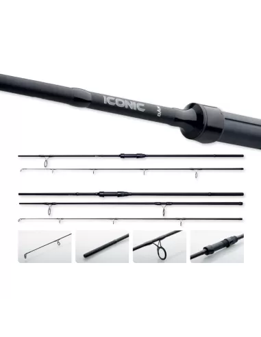 DAM Iconic Carp Canne da Pesca Carpfishing in Fibra di Carbonio Canne da pesca Dam