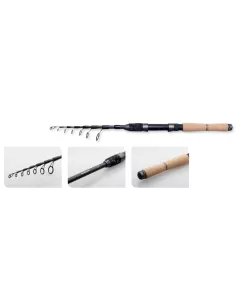 DAM Shadow Tele Mini Spinning Rod Canna da Pesca con Trasporto Ridotto Canne da pesca per professionisti e principianti Dam