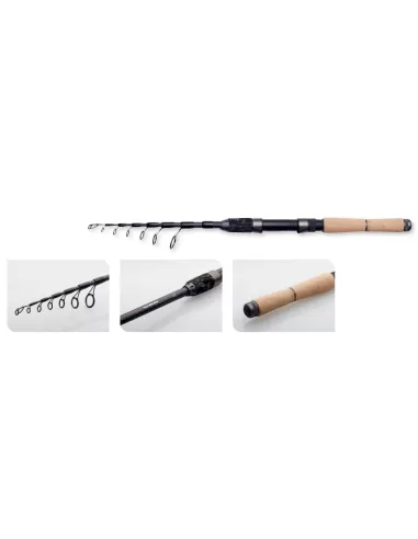 DAM Shadow Tele Mini Spinning Rod Canna da Pesca con Trasporto Ridotto Canne da pesca per professionisti e principianti Dam