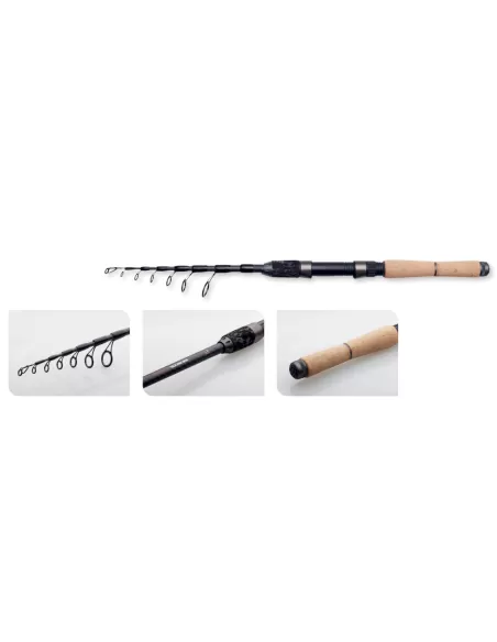 DAM Shadow Tele Mini Spinning Rod Canna da Pesca con Trasporto Ridotto Canne da pesca per professionisti e principianti Dam