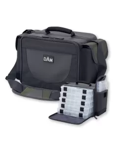 Dam Intenze Tackle Bag Borsa con 7 Sscatole Rigide Borse porta attrezzatura Dam