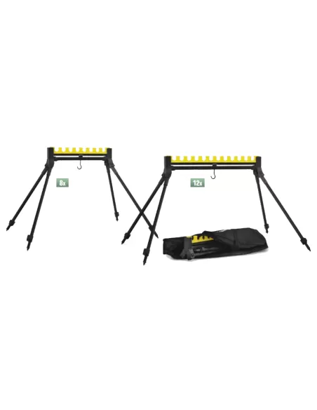 Tubertini Black Kit Rest Supporto Porta Canne Rulli e Rod Rest Tubertini