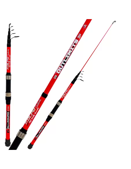 Kolpo Outlimits Canna da Pesca Telescopica Ingombro Ridotto 10/90 gr Canne da pesca per professionisti e principianti Kolpo