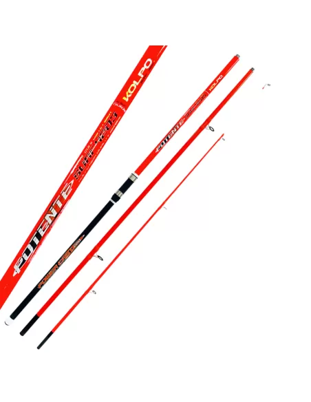 Kolpo Potente Surf Canna da Pesca Surfcasting 3 Sezioni 4.20 mt 220 gr Canne da pesca Kolpo
