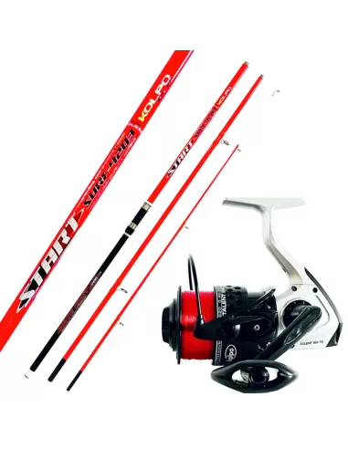 Kolpo Sea Fishing Kit Surfcasting with Rod 4.20 mt 200 gr Reel and Line Kolpo Fishing Kit
