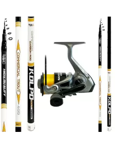 Lake Trout Fishing Kit can Carbon rod 8/30 gr + fishing reel and line