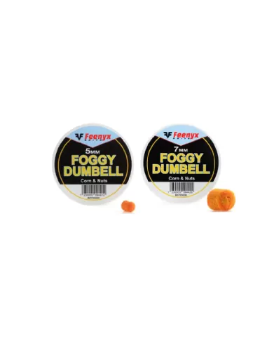 Foggy Dumbell Esca Universale per Tutti i Pesci Aroma Corn & Nuts Pellet da Pesca Feeder Gara Feenyx