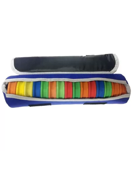 Yuki custodia In Tessuto con 15 Avvolgilenza 31x8 cm Porta Finali Pesca Yuki