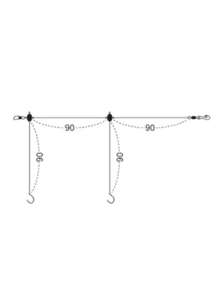 Yuki Ready Line with Seaguar thread hooks 8 line 0.50 terminal 0.26 Yuki Ready Lines