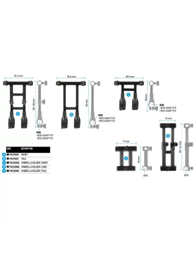 Umbrellas Holder Porta Ombrelone per Panieri Accessori per panchetti e sedie Colmic