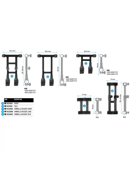 Umbrellas Holder Porta Ombrelone per Panieri Accessori per panchetti e sedie Colmic