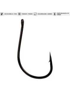 Maver MV-R 1312 Ami da Pesca Forgiati con Punta Storta e occhiello 25 pz Ami da pesca Maver