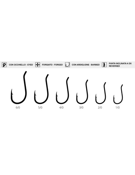 Maver MV R 1313 Amo forgiato con punta inclinata e occhiello storto 10 pz