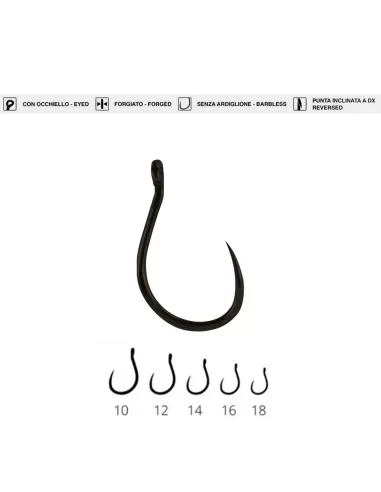Maver MV-R 1317 Feeder Amo con ampia angolazione a 30 gradi dell’occhiello e la punta super affilata in off-set 20 pz Ami da ...