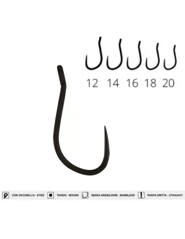 Maver MV-R 1318 Feeder Ami da Pesca con anellino ritorto verso l’interno e una struttura super resistente 20 pz Ami da pesca ...