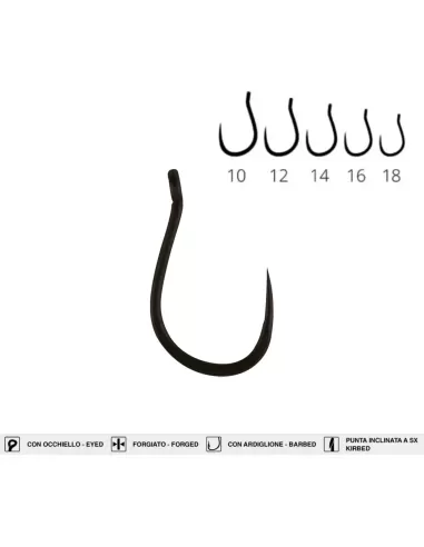 Maver MV R 1319 Feeder Ami da Pesca con Occhiello inclinato di 30 gradi 20 pz Ami da pesca Maver