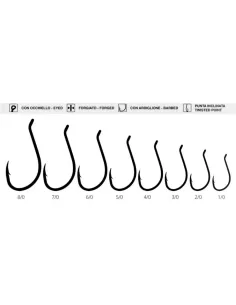 Maver Katana 1235 amo da pesca Forgiato molto robusto con occhiello