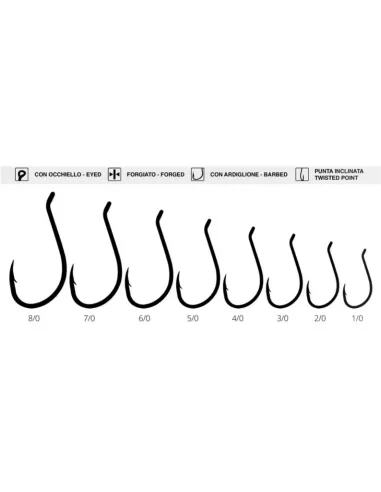 Maver Katana 1235 amo da pesca Forgiato molto robusto con occhiello Ami da pesca Maver