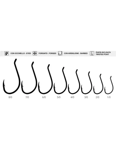 Maver Katana 1235 amo da pesca Forgiato molto robusto con occhiello Ami da pesca Maver