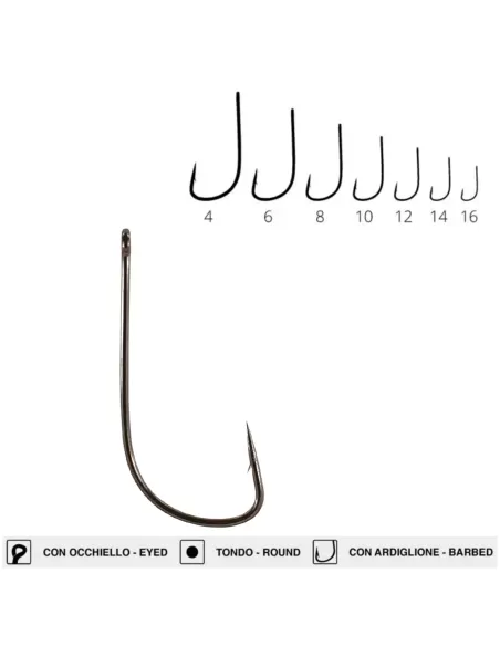 Maver Katana 1255 ami da pesca con Occhiello Sottile e Leggero Speciale Surfcasting 20 pz Ami da pesca Maver