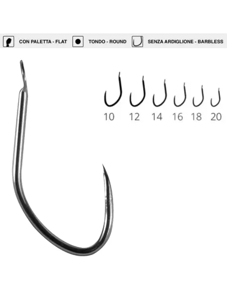 Maver Katana H50 amo da pesca a becco d'aquila con paletta Nik 20 pz Ami da pesca Maver
