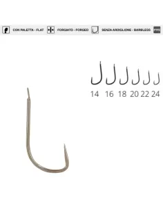 Maver Katana H444 amo da pesca Senza ardiglione curvatura ampia a gambo medio 20 pz Ami da pesca Maver