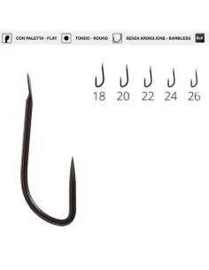 Maver Katana H222 ami da pesca senza ardiglione robustissimo 20 pz Ami da pesca Maver