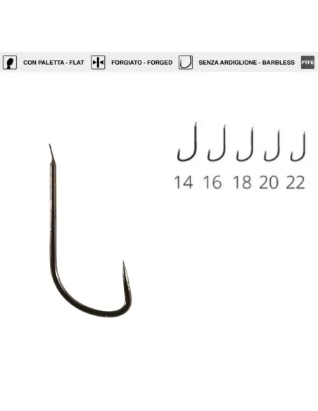 Maver Katana H664 Amo teflonato filo sottile con paletta senza ardiglione 20 pz