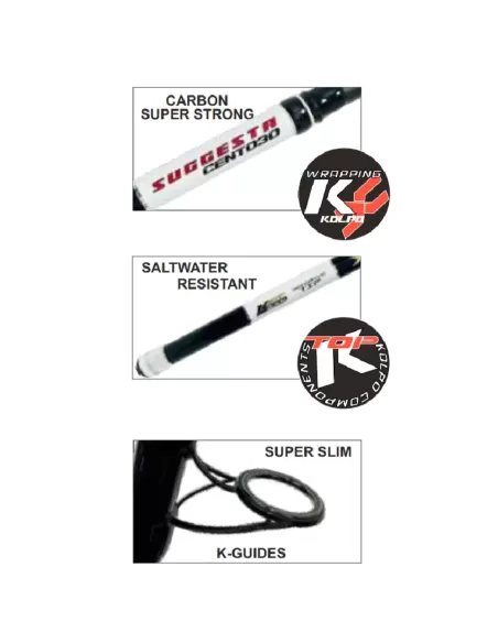Kolpo Suggesta Canna da Pesca Surfcasting in Carbonio 130 gr