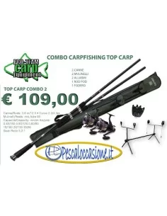 combo carpfishing 2 canne 2 mulinelli 1 pod 2 avvisatori 1 fodero 2 scimmiette Kit da pesca Lineaeffe