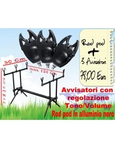 CARP Kit-3 bite alarms and aluminum pod 
