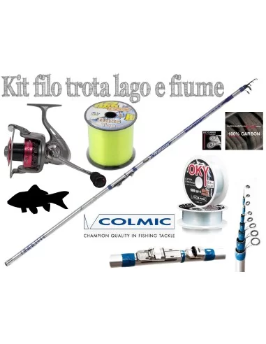 Combo canna mulinello tremarella Kit da pesca Colmic