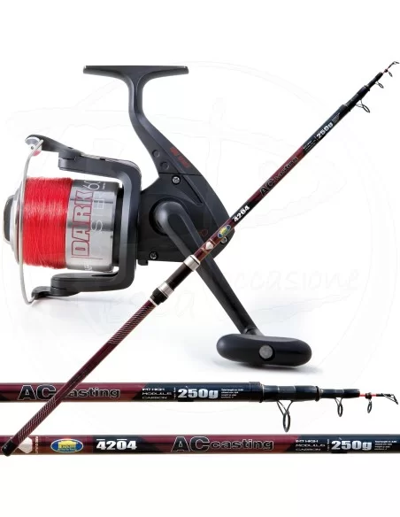 Kit SurfCasting AC Dark Caster Kit da pesca Lineaeffe