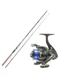 Kit Spinning Canna in Carbonio 2.40 Mulinello 4000 e Filo Kit da pesca All Fishing