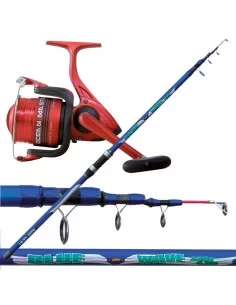 Combo surf casting canna blue mulinello ocean Kit da pesca Lineaeffe